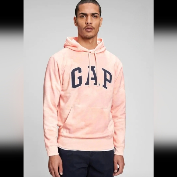 NWT! GAP,Logo Batik Patterned Sweatshirt, Peach, Size Small - Picture 1 of 6